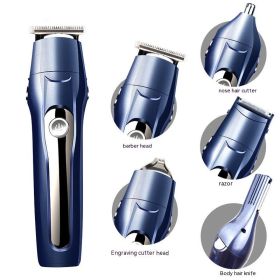 Electric Multifunctional Eyebrow Knife Nose Hair Trimmer Base Hair Clipper (Option: EU)