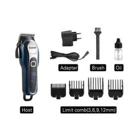 LCD Display Charging Professional Hair Salon Oil Head Electric Clipper (Option: EU)