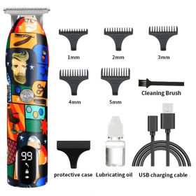 Household Graffiti Electric Hair Clipper Electric Clipper (Option: LK 1923 Graffiti Hair Clipper)